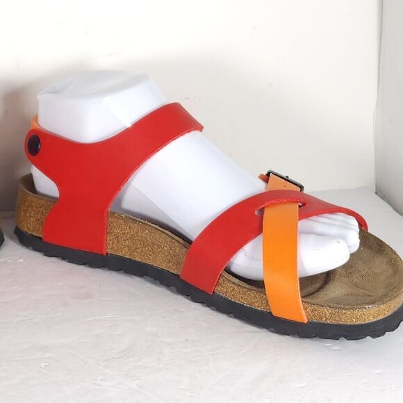Birkenstock Papillio Women's Yara EU38 US7 Multicolor Flat Strappy Sandals Rare - Picture 6 of 16
